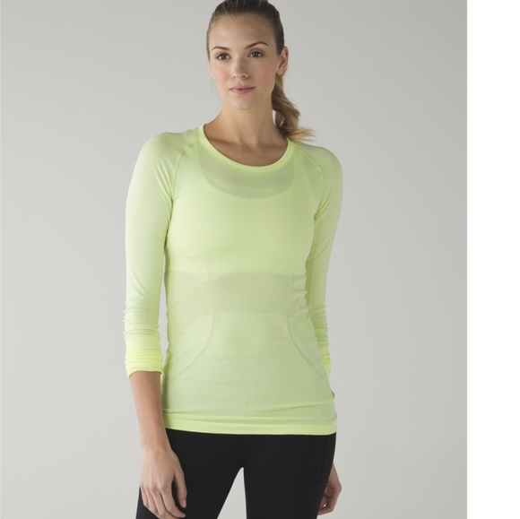 lululemon athletica Tops - {Lululemon} Neon Yellow Run Swiftly Tee